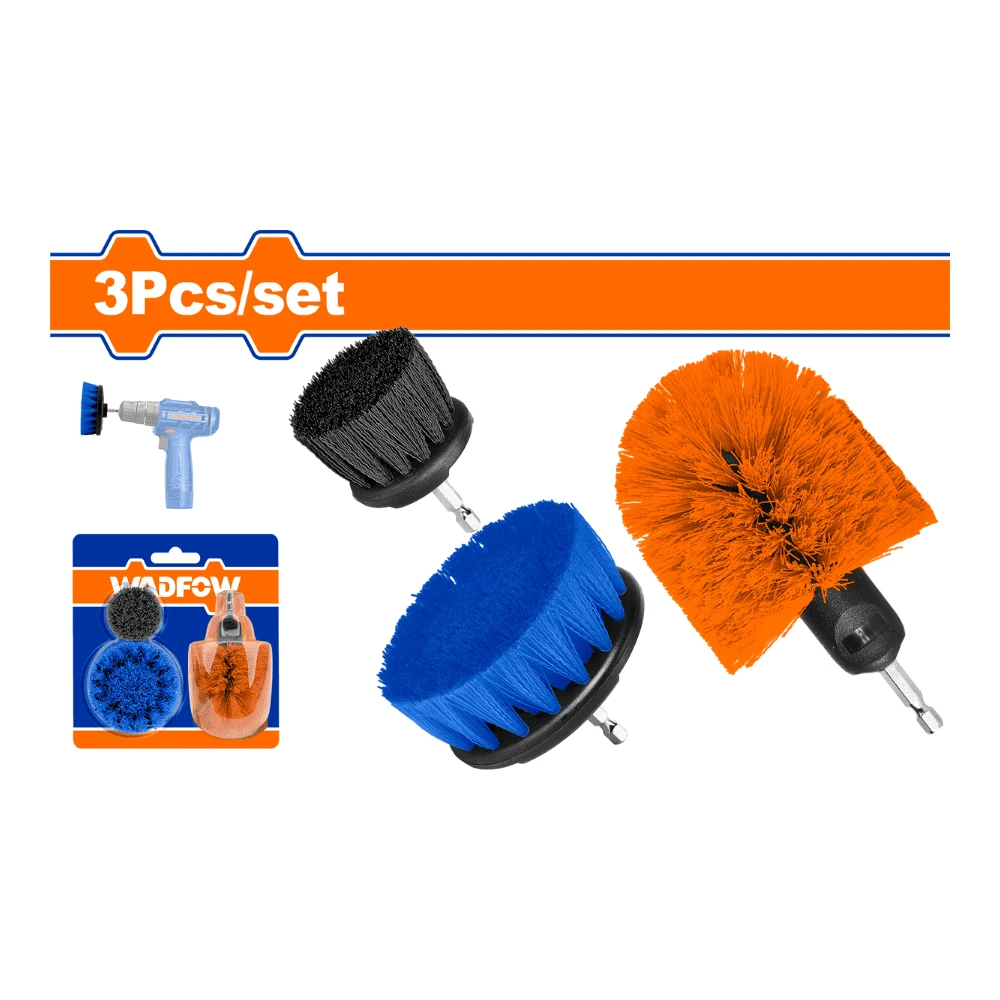 WADFOW Lot de 3 têtes de brosse multi-usages 1/4″