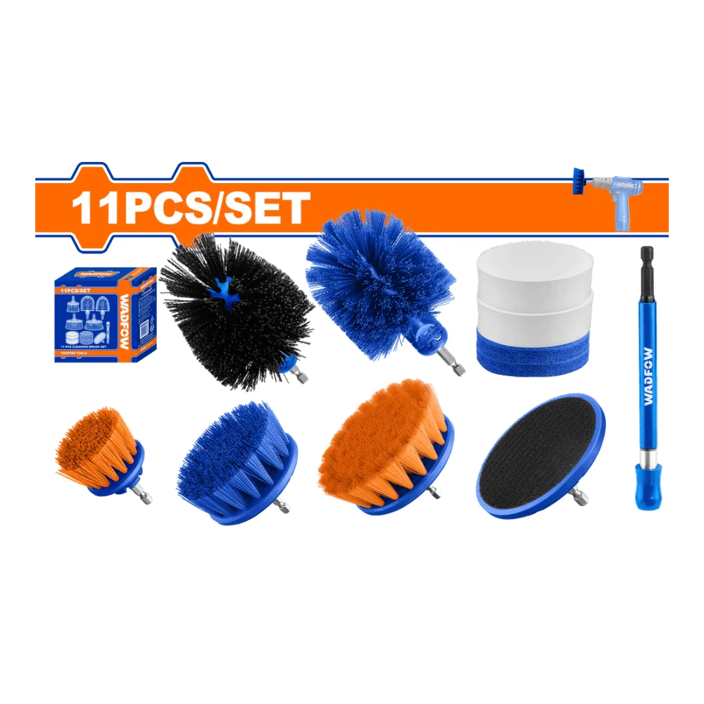 WADFOW Lot de 11 têtes de brosse multi-usages 1/4″