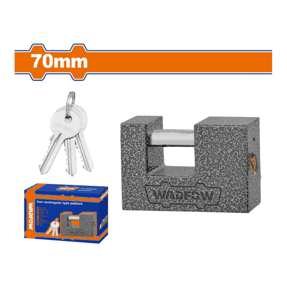WADFOW Cadenas rectangulaire en fer 70mm