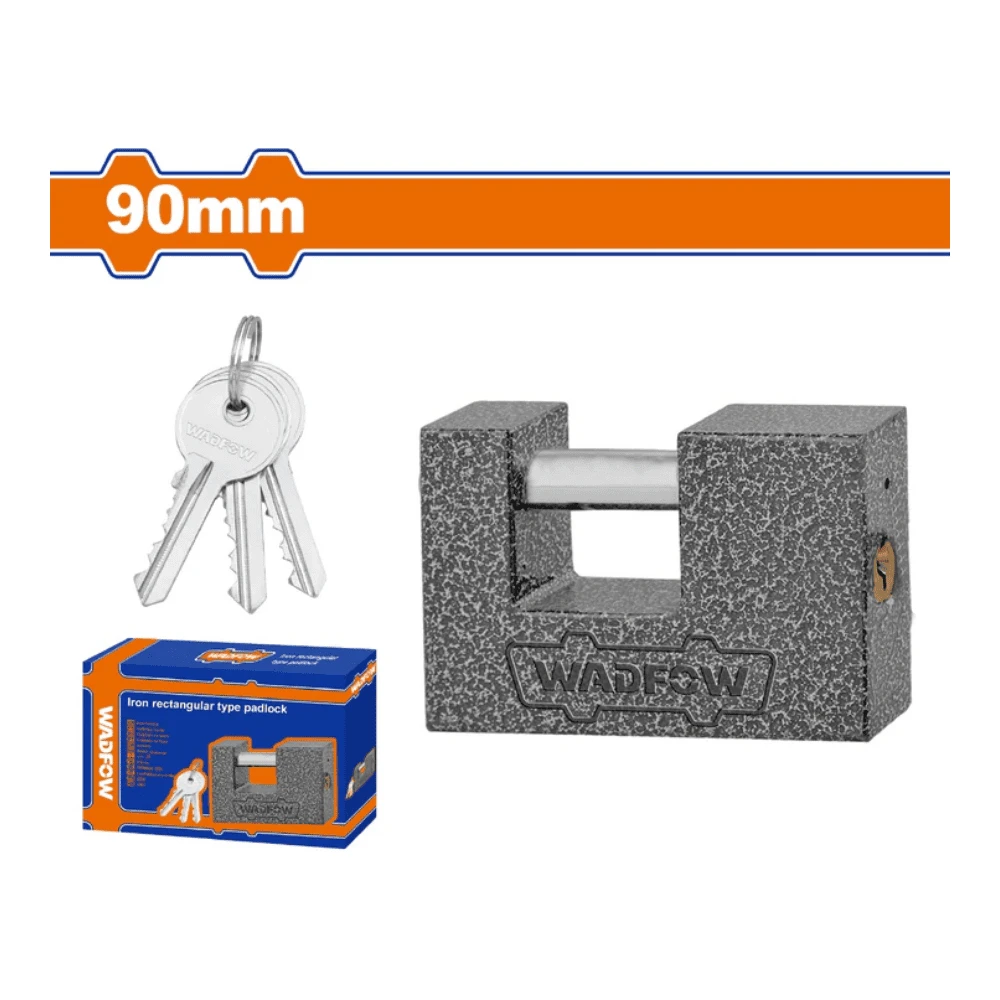 WADFOW Cadenas rectangulaire en fer 90mm