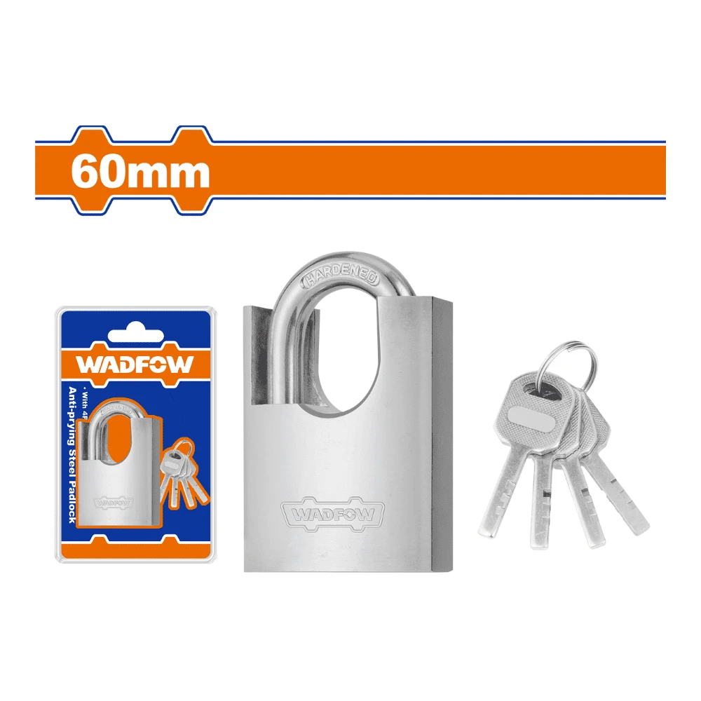 WADFOW Cadenas anti-intrusion en acier 60mm