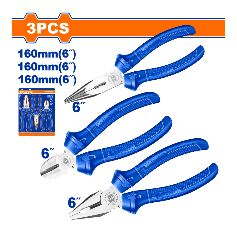 WADFOW Jeu de 3 pinces 6″