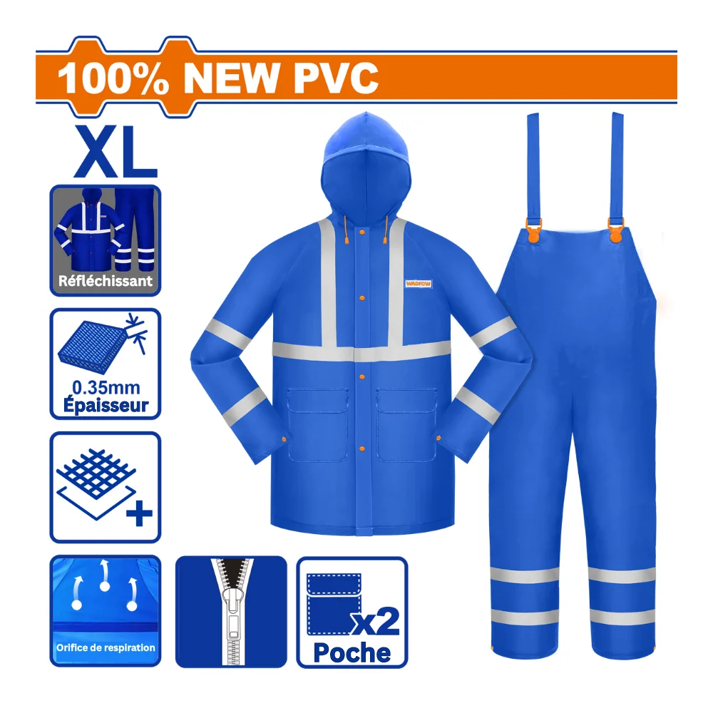 WADFOW Ensemble de pluie + bande fluorescente XL