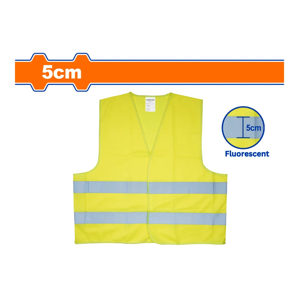 WADFOW Gilet de signalisation jaune 5 cm