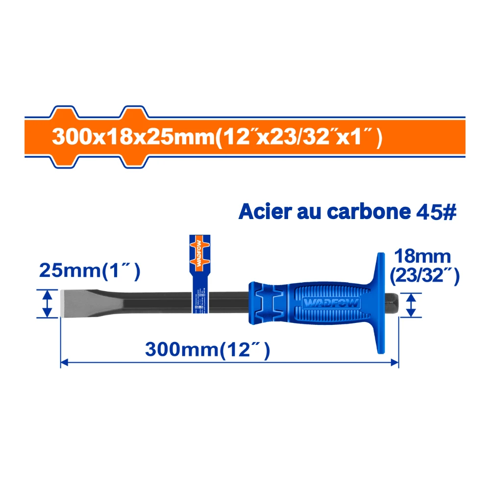 WADFOW Burin à froid 300x18x25mm