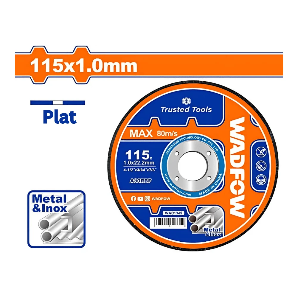 WADFOW Disque à couper en métal 115mm(4-1/2″)