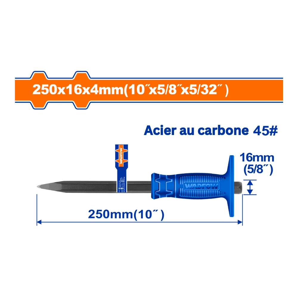 WADFOW Burin à beton 250x16x4mm