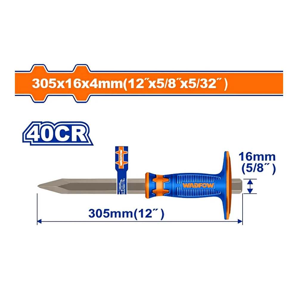 WADFOW Burin à beton 305x16x4mm