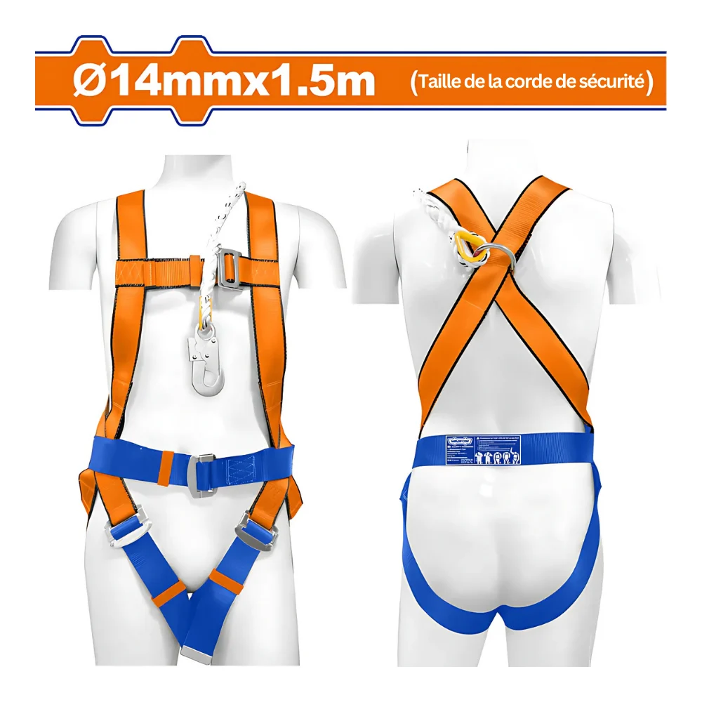 WADFOW Harnais de sécurité 14 mm × 1,5 m