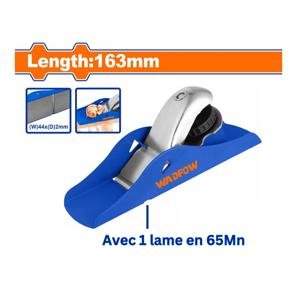 WADFOW Raboteuse à bois en fer 163 mm