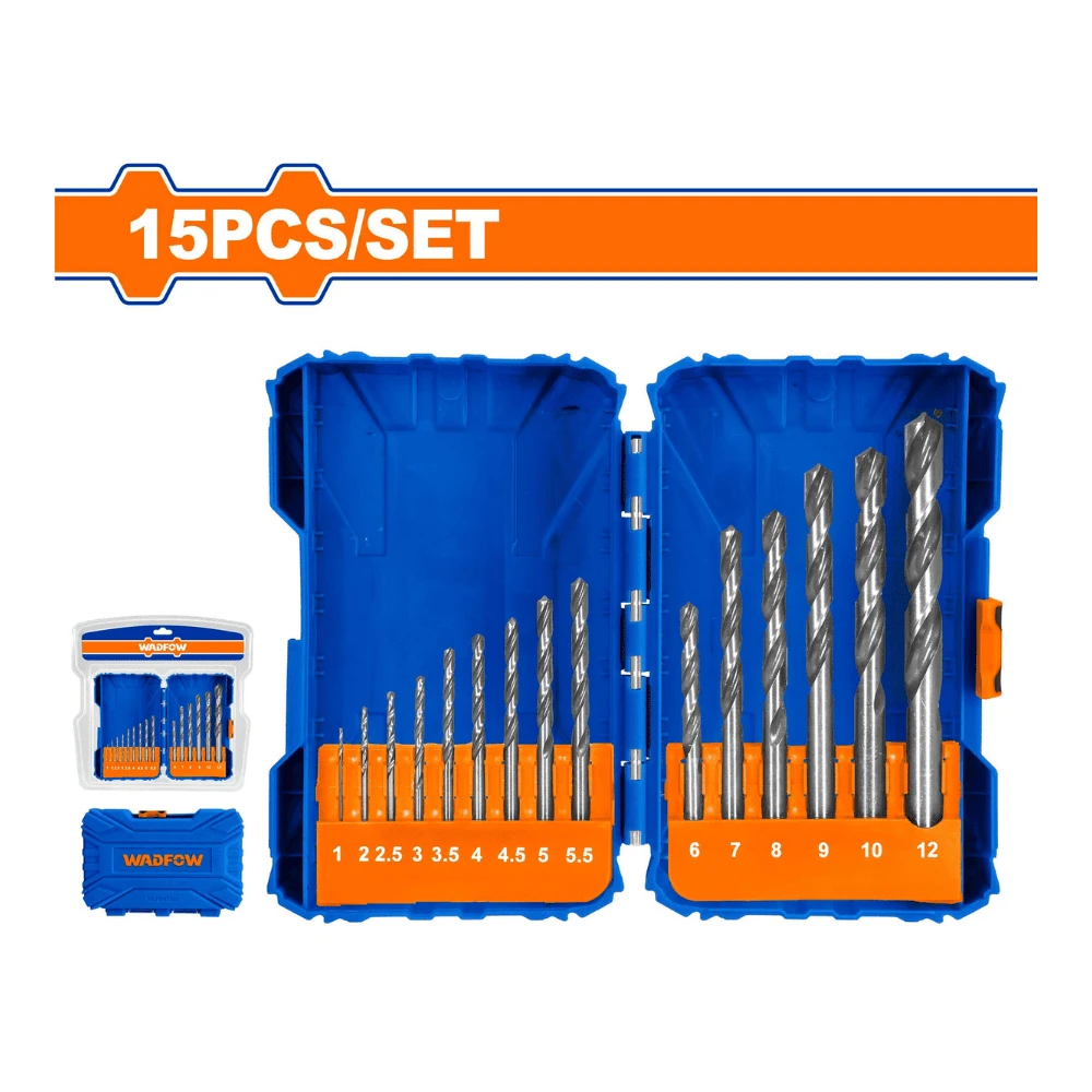WADFOW Coffret de 15 forets hss (1 à 12mm)