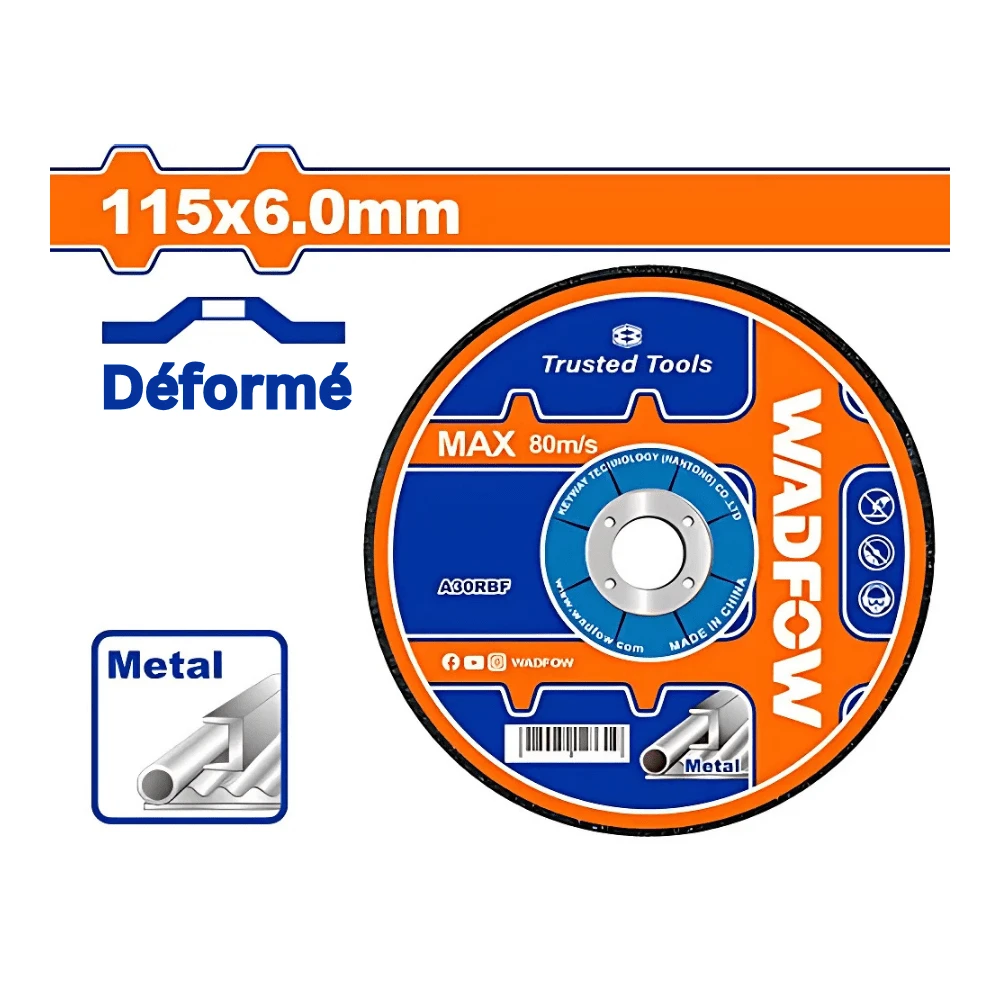WADFOW Disque à meuler 115x6x22.2mm