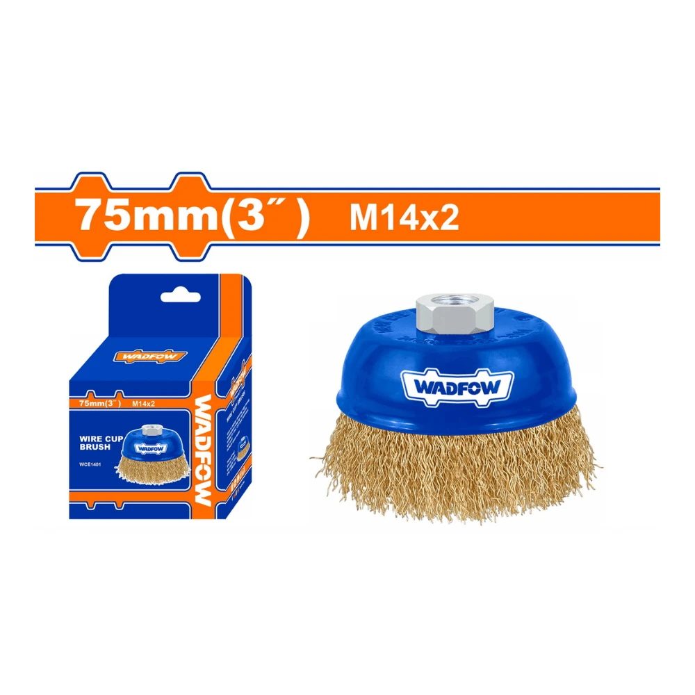 WADFOW Brosse metallique à godet 75mm 3″