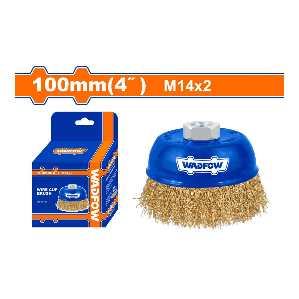WADFOW Brosse metallique à godet 100mm 4″