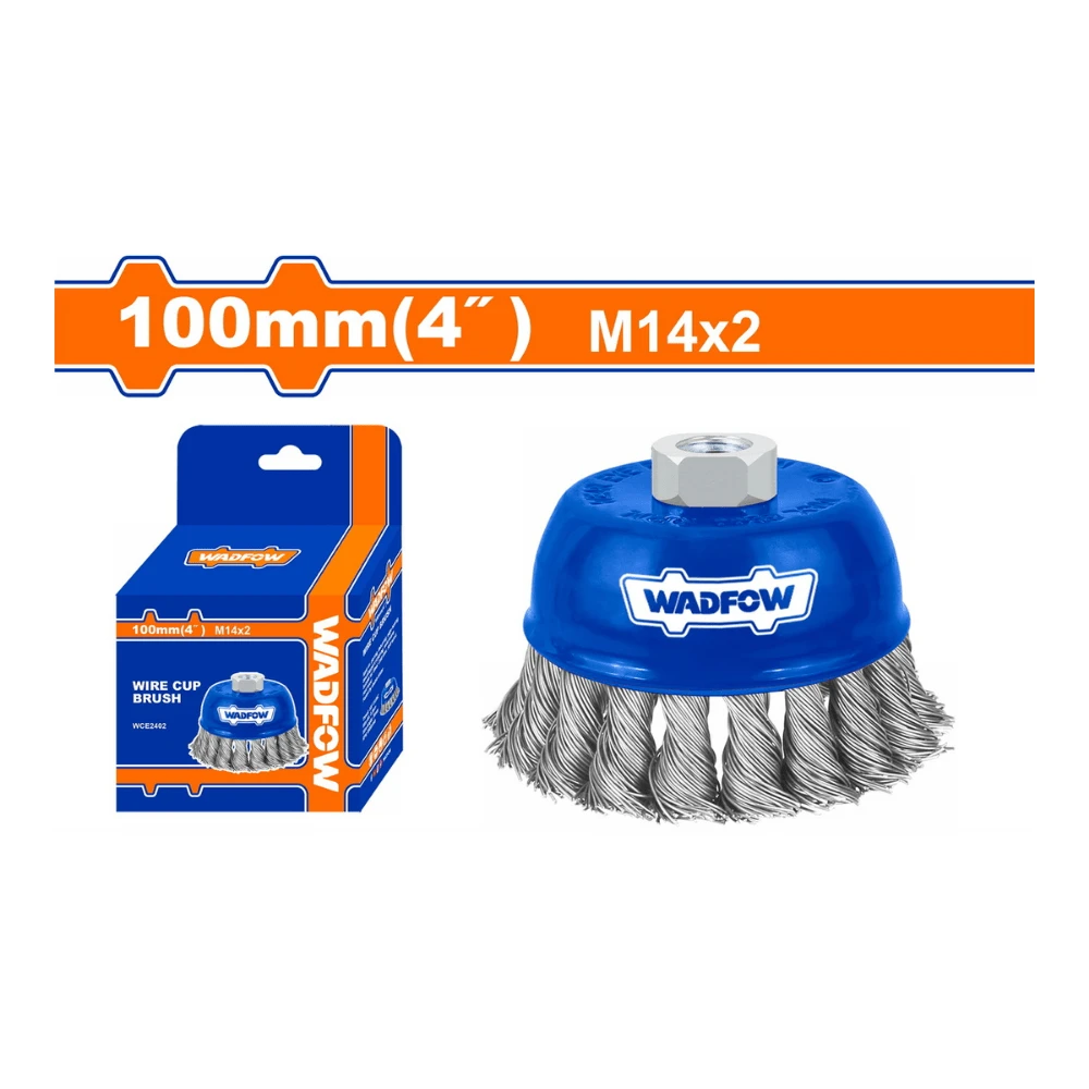 WADFOW Brosse metallique a godet 100mm 4″