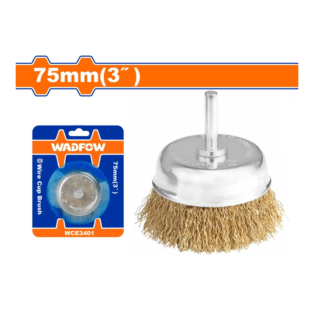 WADFOW Brosse metallique à godet 75mm 3″