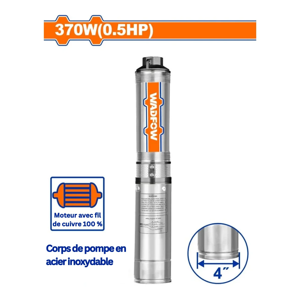 WADFOW Pompe immergée 350W pour puits profond