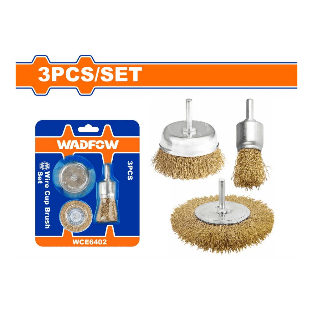 WADFOW Jeu de 3 brosses métalliques (2″/2″/ 1″)