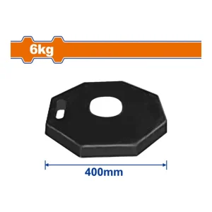 WADFOW Base de poteau d’avertissement 6 kg / 40 mm