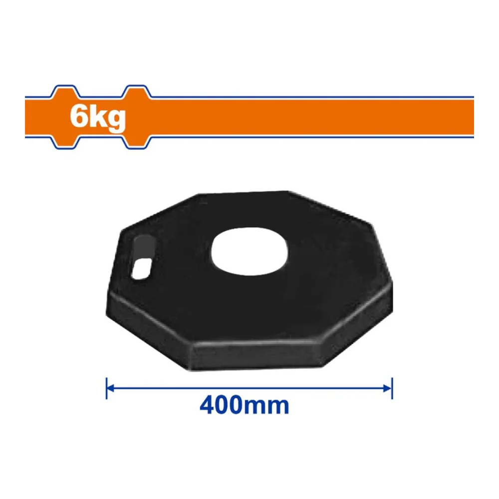 WADFOW Base de poteau d’avertissement 6 kg / 40 mm