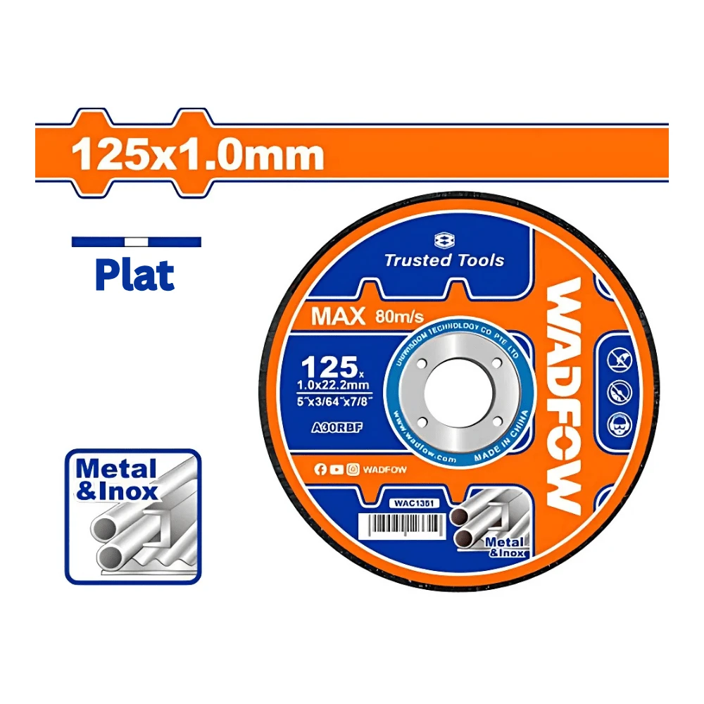 WADFOW Disque à couper en métal 125mm(5″x1.0)