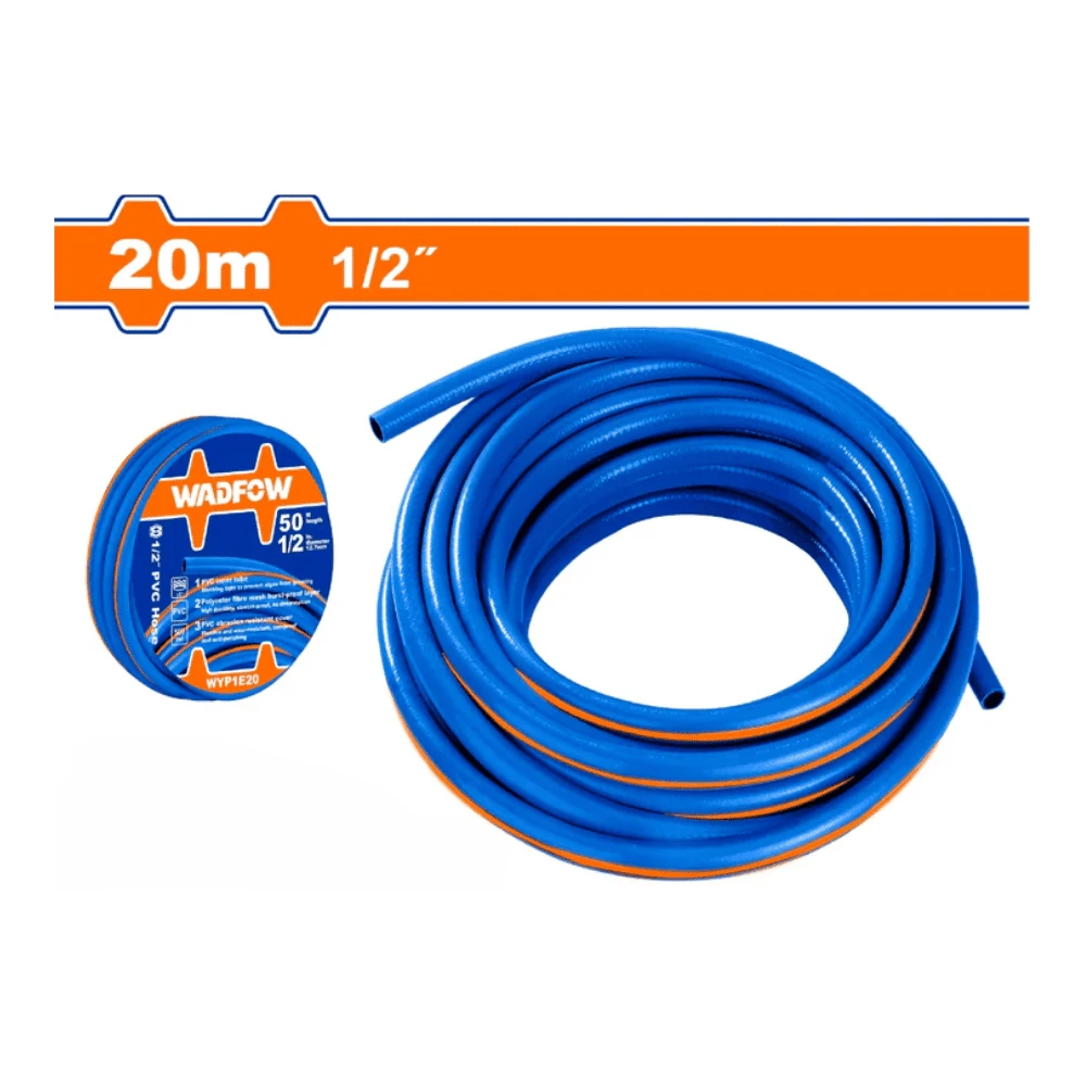WADFOW Tuyau d’arrosage en PVC 20M-1/2″