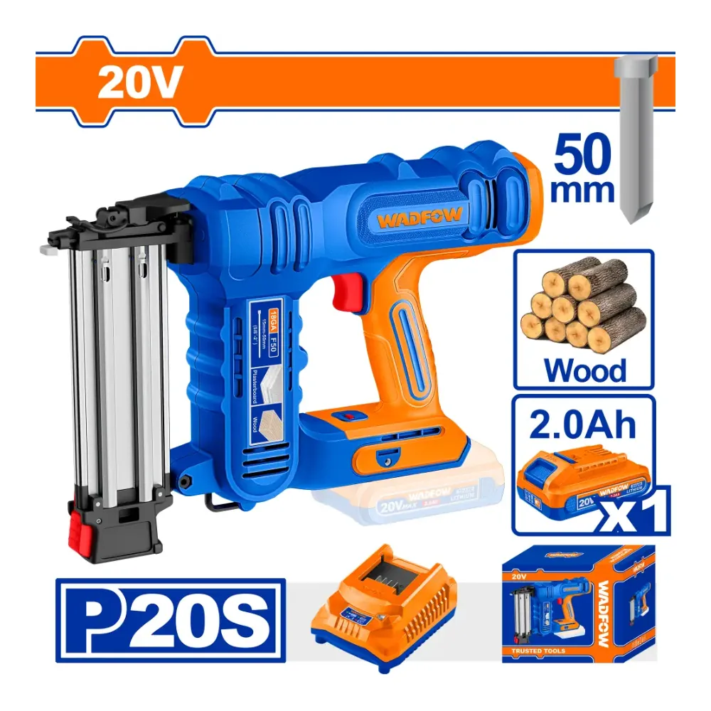 WADFOW Cloueuse à bois sans fil 20V 15-50mm avec 1 batterie + 1 chargeur
