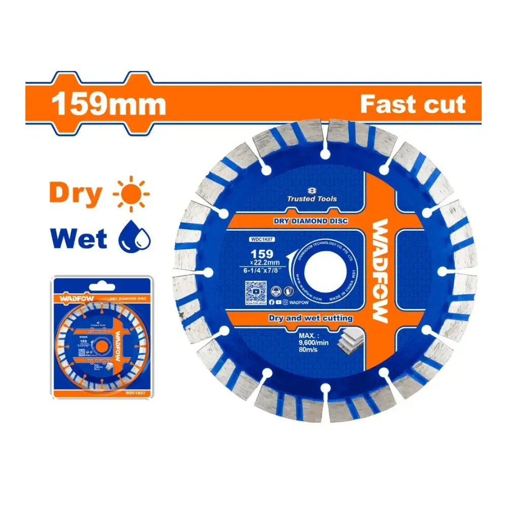WADFOW Disque diamant 159 x (6-1.4″) x 22.2 mm (compatible WWAL151401)