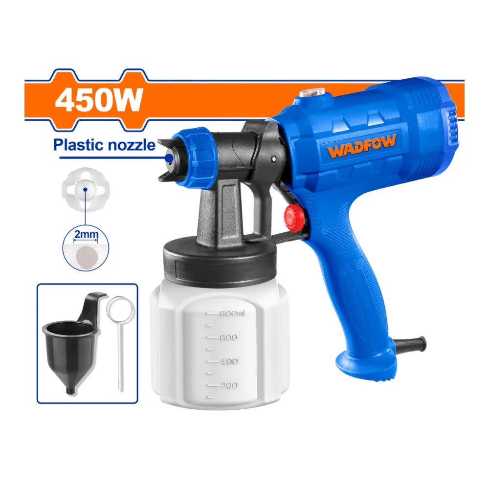 WADFOW Pistolet pulvérisateur de peinture 450W 800ml