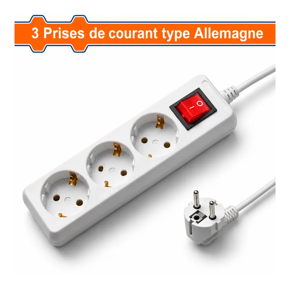 WADFOW Rallonge 3 prises