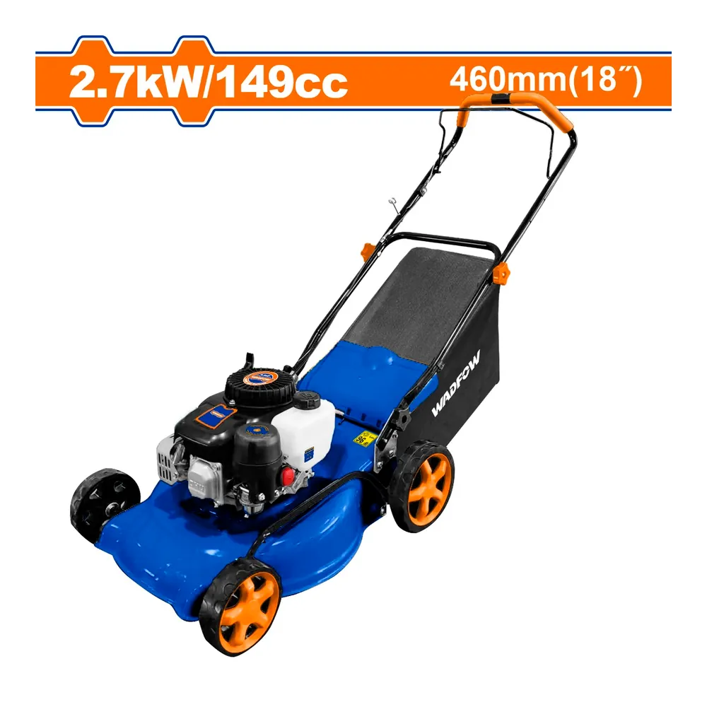 WADFOW Tondeuse à gazon à essence 2,7kW 18″