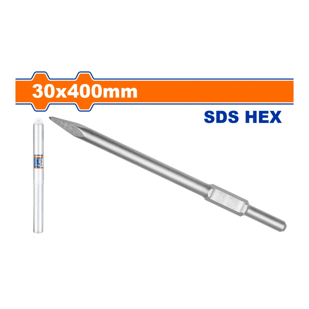 WADFOW Burin pointu SDS-Hex pour marteau piqueur 30 x 400mm