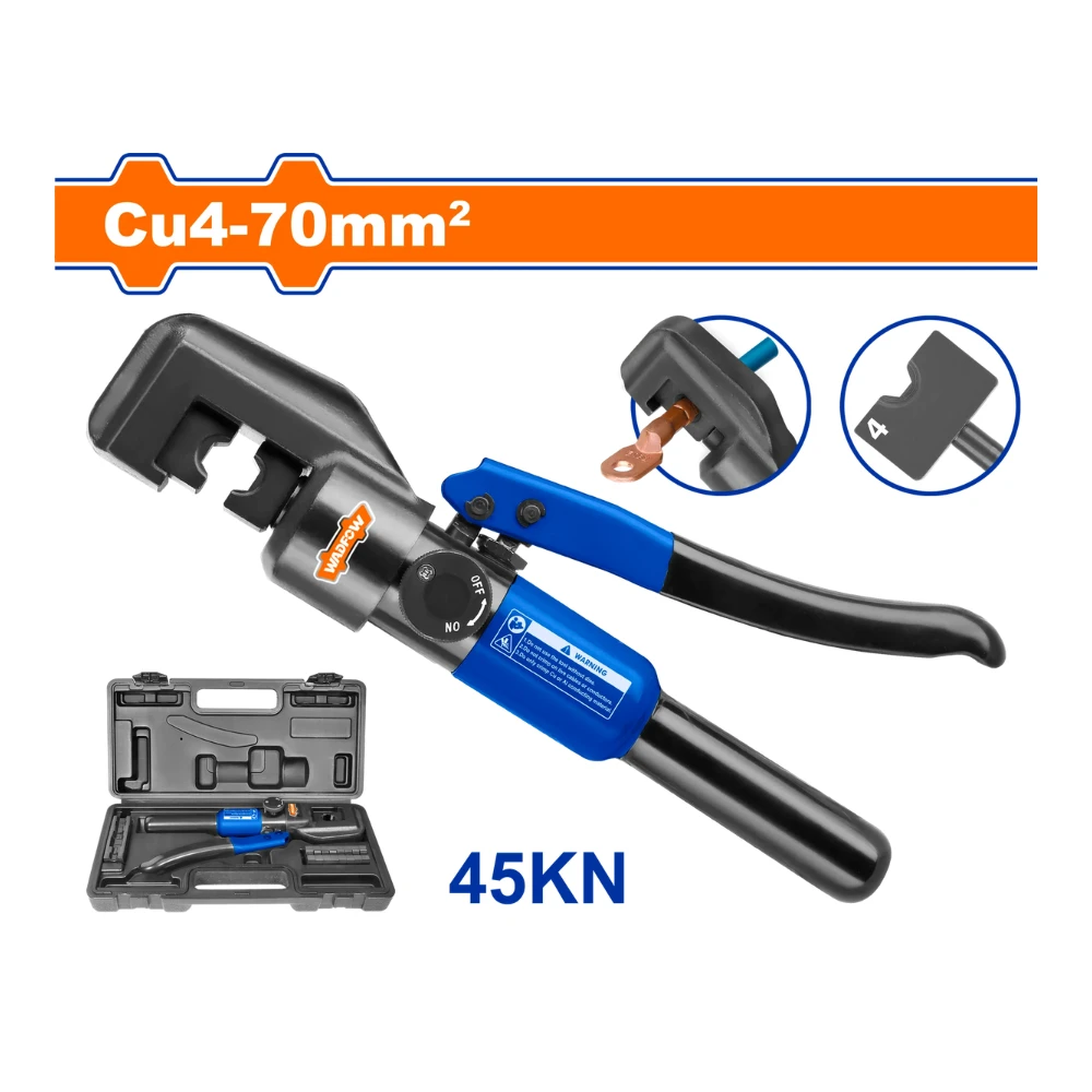 WADFOW Pince à sertir hexagonale hydraulique CU 4-70 mm²