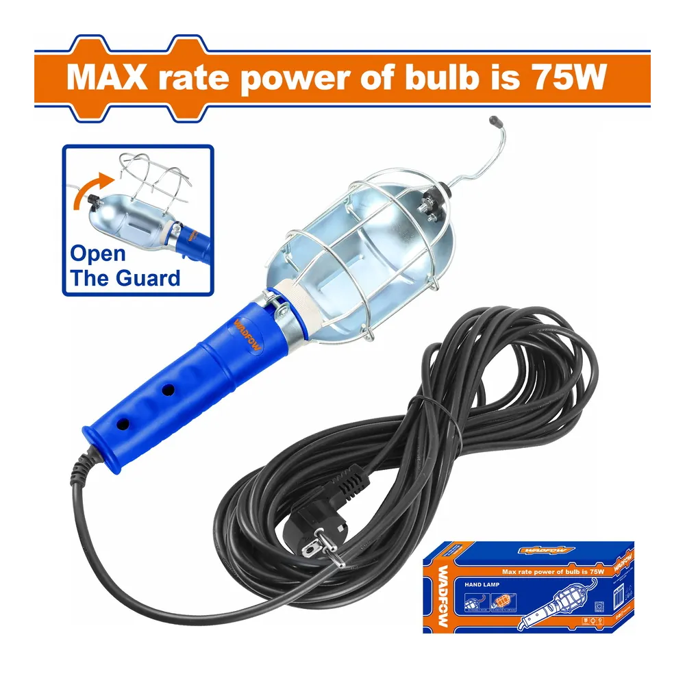 WADFOW Lampe baladeuse à main 75W E27 câble 5m