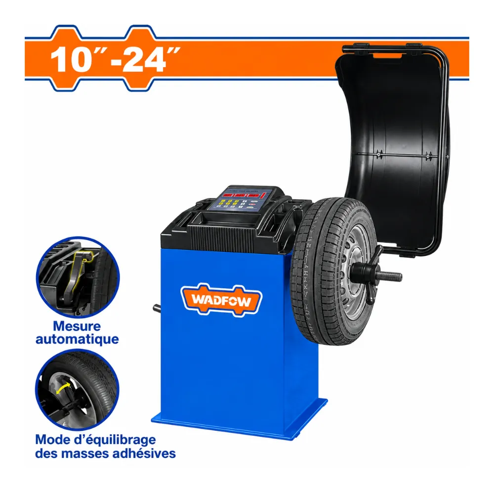 WADFOW Equilibreuse de roue automatique numérique 0.2kW 10-24″
