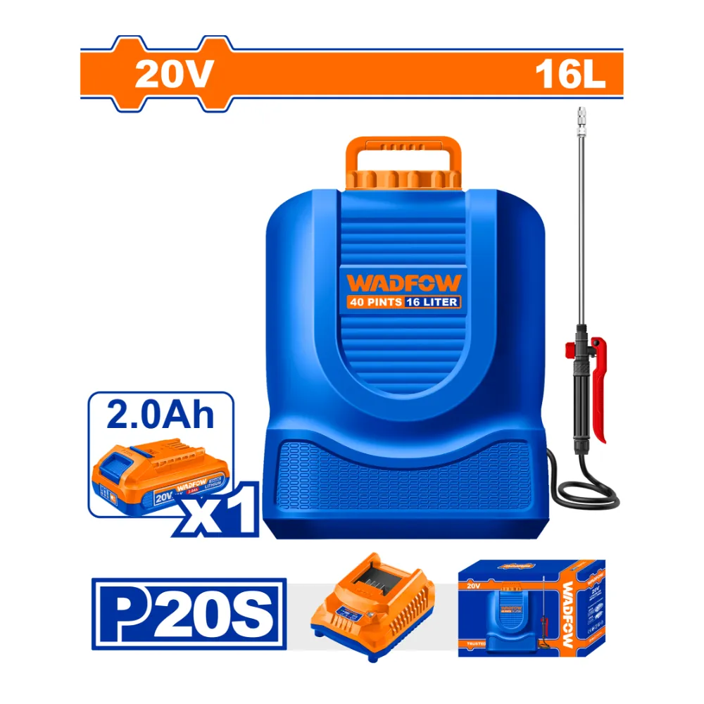 INGCO Pulvérisateur à dos sans fil 16L 20V avec 1 batterie + chargeur