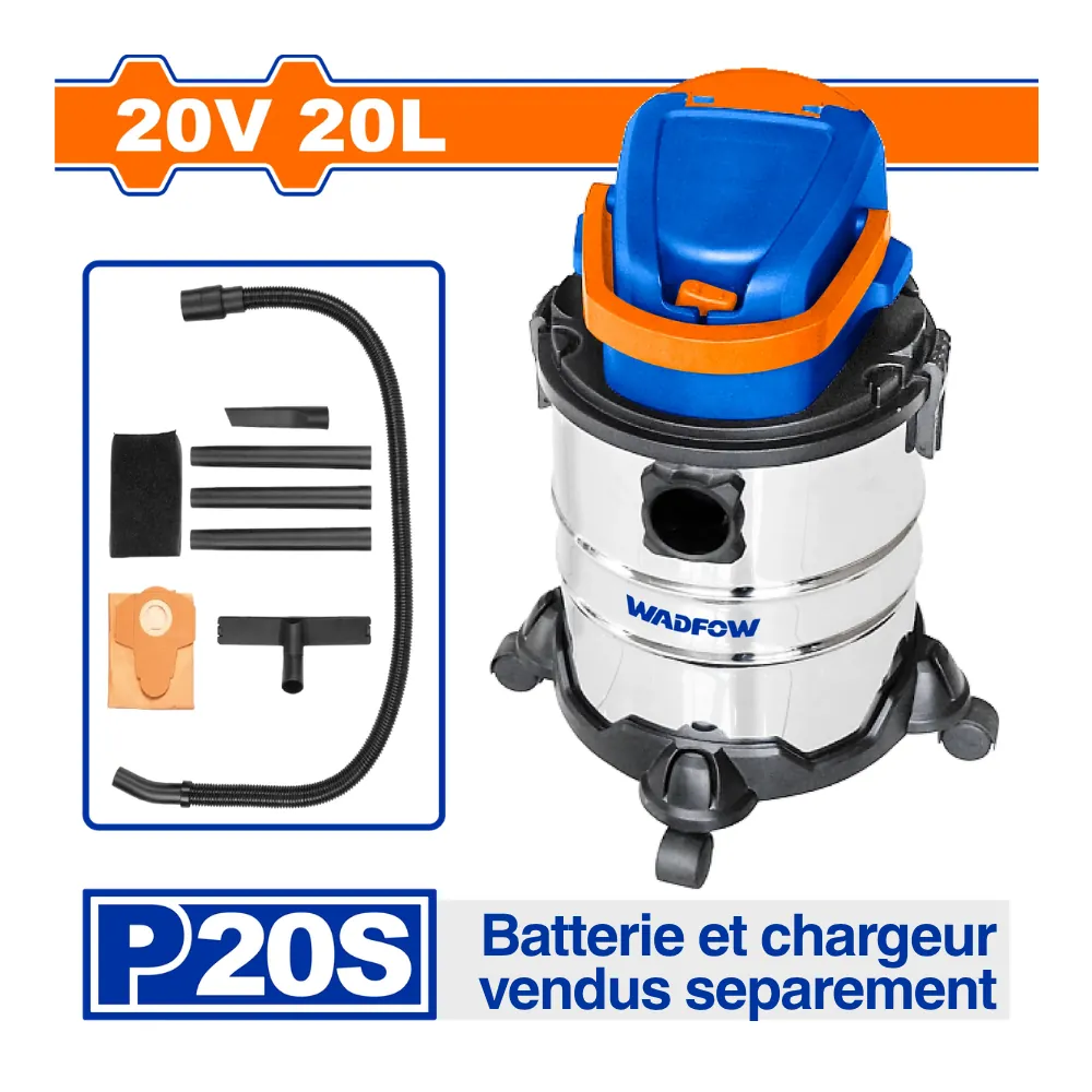 WADFOW Aspirateur sans fil 20V 20L