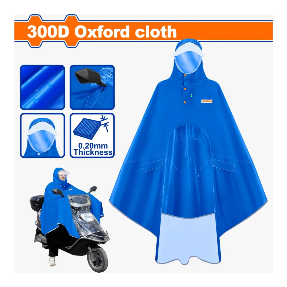 WADFOW Cape de pluie imperméable pour motocycliste