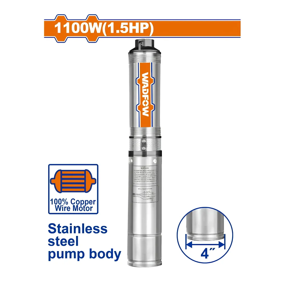 WADFOW Pompe immergée 1100W 1.5HP 4″
