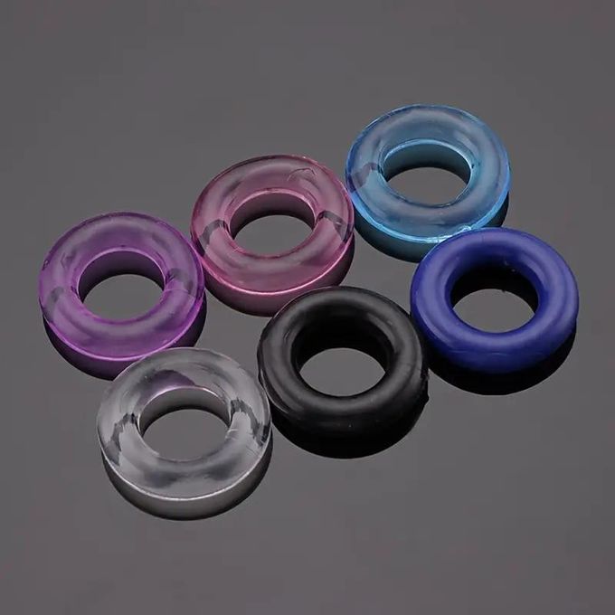 Anneau pénien  6 pièces pour améliorer les performances sexuelles Anneau extensible à perles pour rester dur Retarder l'éjaculation Entraîneur pénien pour hommes Sex toy Produits pour adultes masculins-2