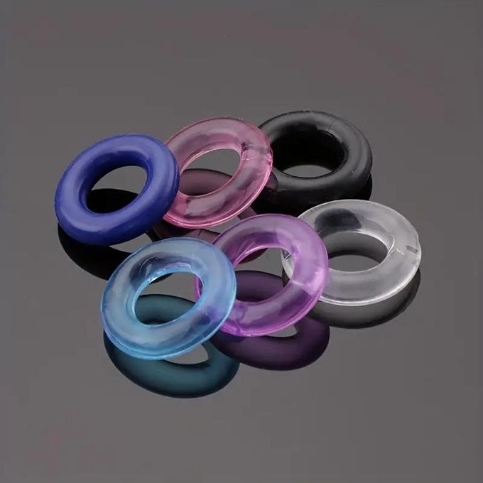 Anneau pénien  6 pièces pour améliorer les performances sexuelles Anneau extensible à perles pour rester dur Retarder l'éjaculation Entraîneur pénien pour hommes Sex toy Produits pour adultes masculins-3