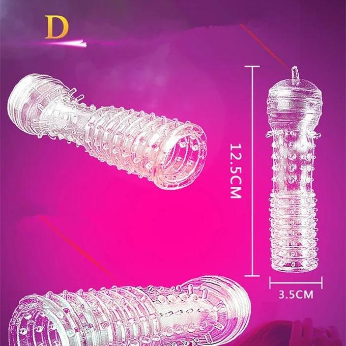 Anneau Pénien En Silicone Réutilisable Avec Manchon Pénien à Pointes Et Gode Pour Une érection Plus Forte Stimule Le Point G Facile à Nettoyer 18+-1
