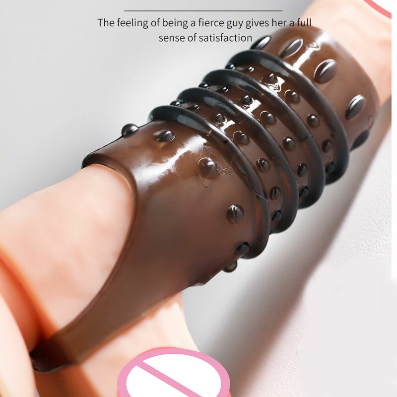Anneau Pénien En Silicone Réutilisable Avec Manchon Pénien à Pointes Et Gode Pour Une érection Plus Forte Stimule Le Point G Facile à Nettoyer 18+-10