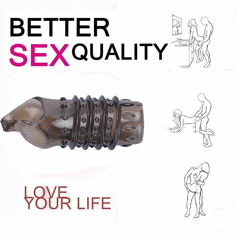 Anneau Pénien En Silicone Réutilisable Avec Manchon Pénien à Pointes Et Gode Pour Une érection Plus Forte Stimule Le Point G Facile à Nettoyer 18+-12