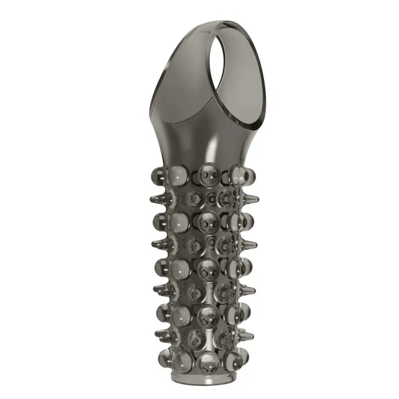 Anneau Pénien En Silicone Réutilisable Avec Manchon Pénien à Pointes Et Gode Pour Une érection Plus Forte Stimule Le Point G Facile à Nettoyer 18+-13