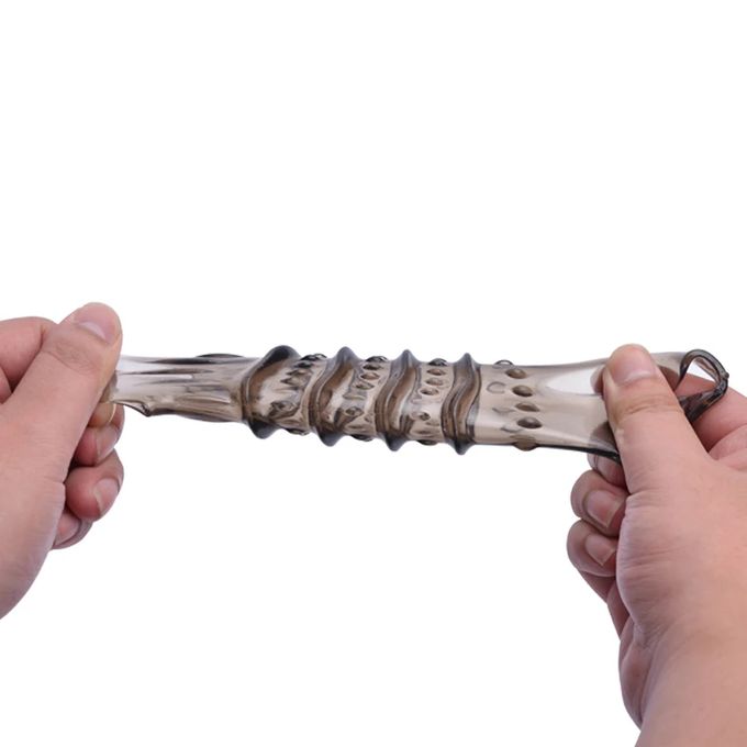 Anneau Pénien En Silicone Réutilisable Avec Manchon Pénien à Pointes Et Gode Pour Une érection Plus Forte Stimule Le Point G Facile à Nettoyer 18+-2