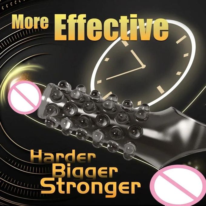 Anneau Pénien En Silicone Réutilisable Avec Manchon Pénien à Pointes Et Gode Pour Une érection Plus Forte Stimule Le Point G Facile à Nettoyer 18+-2