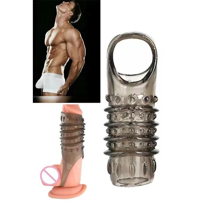 Anneau Pénien En Silicone Réutilisable Avec Manchon Pénien à Pointes Et Gode Pour Une érection Plus Forte Stimule Le Point G Facile à Nettoyer 18+-5