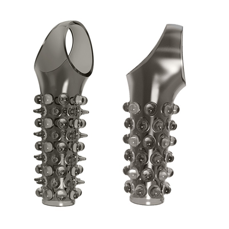 Anneau Pénien En Silicone Réutilisable Avec Manchon Pénien à Pointes Et Gode Pour Une érection Plus Forte Stimule Le Point G Facile à Nettoyer 18+-6