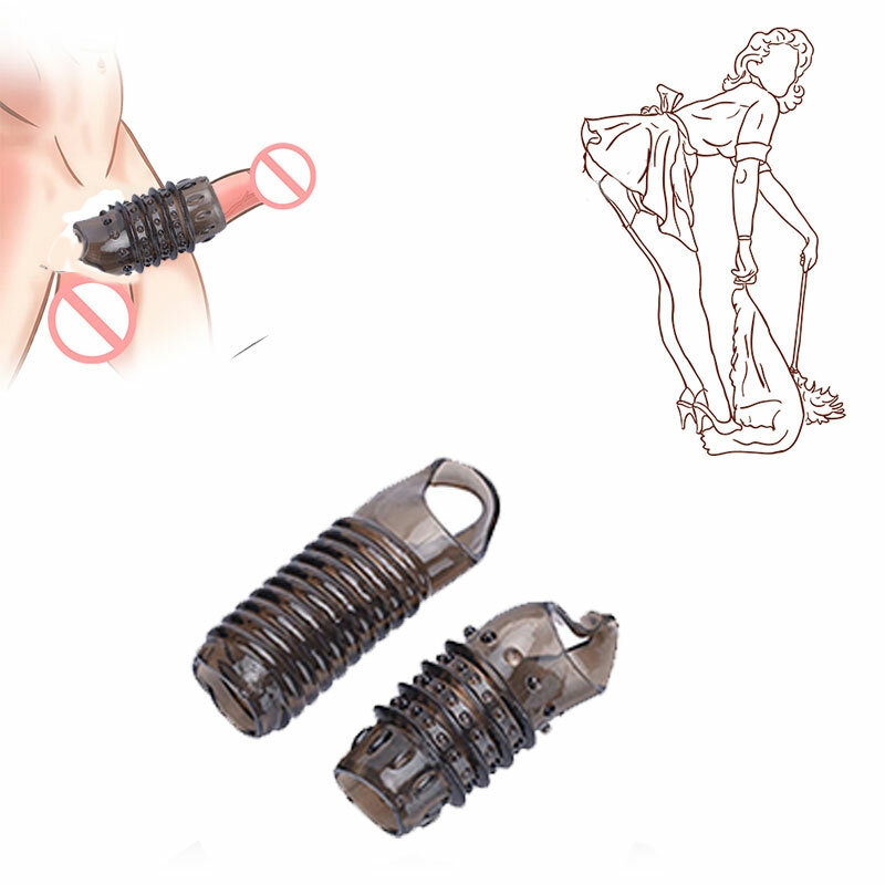 Anneau Pénien En Silicone Réutilisable Avec Manchon Pénien à Pointes Et Gode Pour Une érection Plus Forte Stimule Le Point G Facile à Nettoyer 18+-8